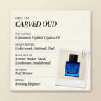 Thameen London CARVED OUD fragrance profile card