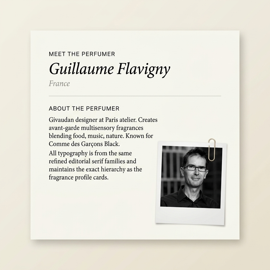 Guillaume Flavigny perfumer profile