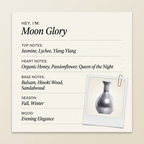 The Harmonist Moon Glory fragrance profile card