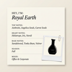 The Harmonist Royal Earth fragrance profile card