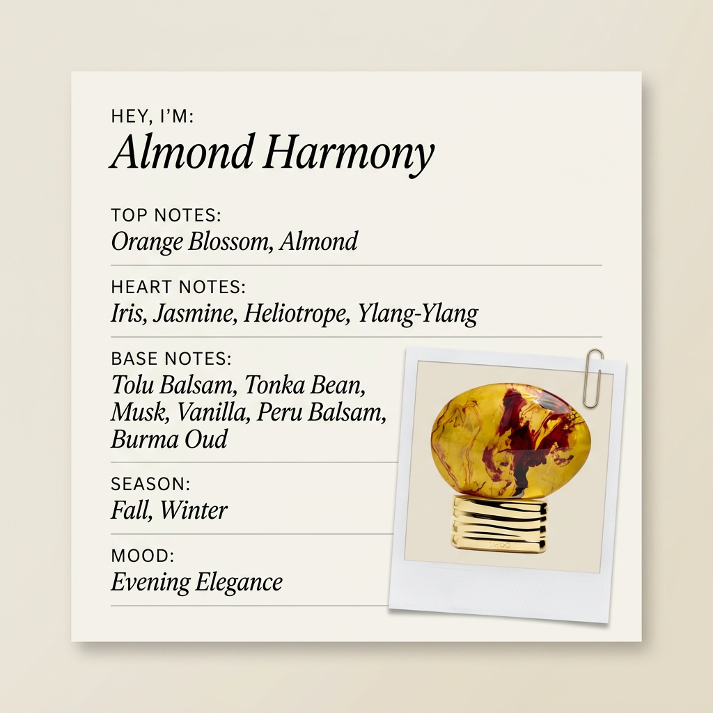 The House of Oud Almond Harmony fragrance profile card