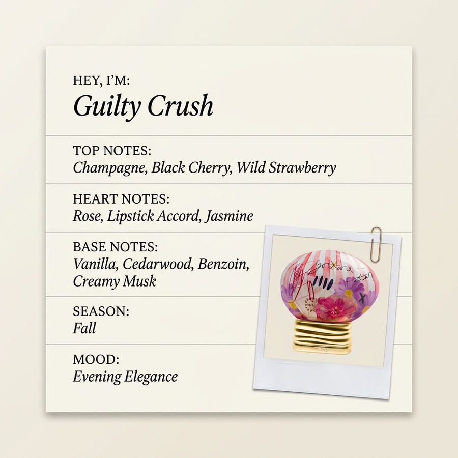The House of Oud Guilty Crush fragrance profile card