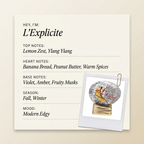 The House of Oud L’Explicite fragrance profile card