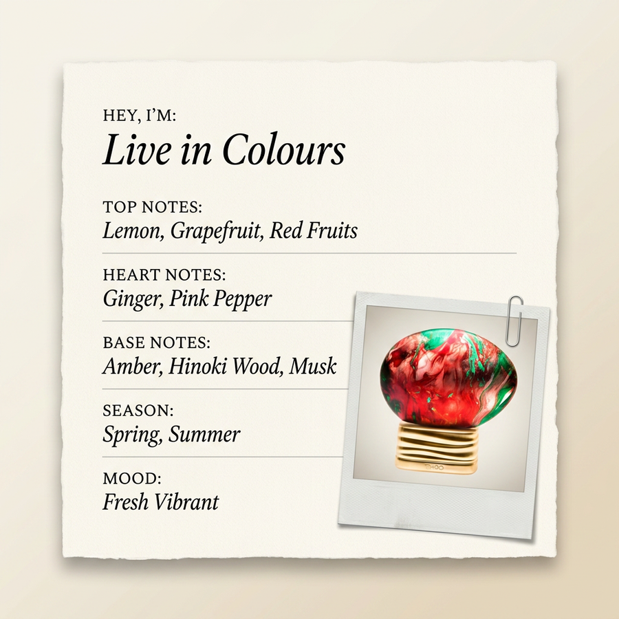 The House of Oud Live in Colours fragrance profile card