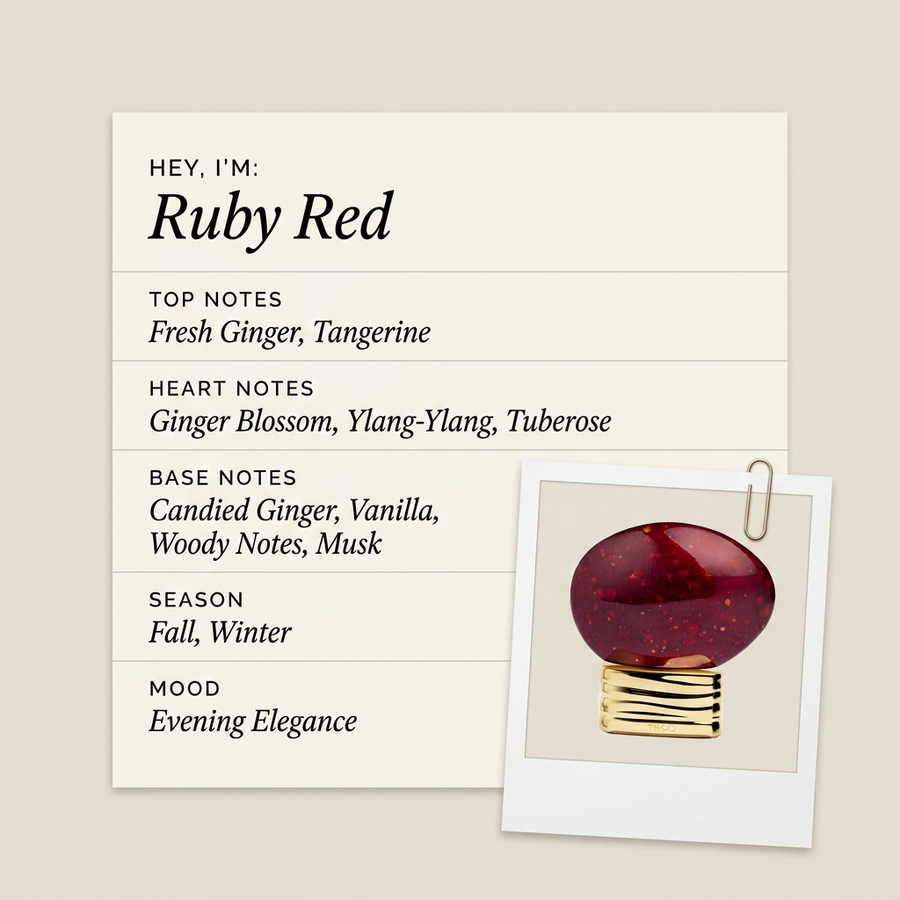 The House of Oud Ruby Red fragrance profile card