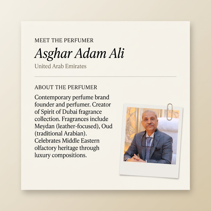 Asghar Adam Ali perfumer profile