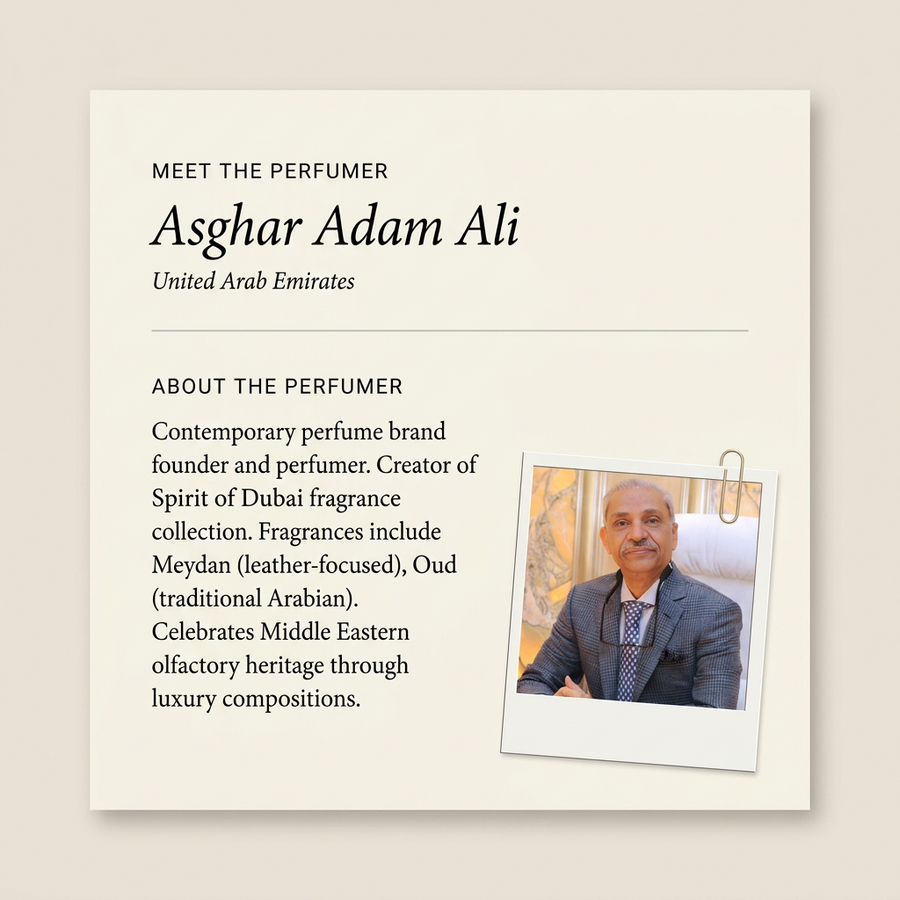 Asghar Adam Ali perfumer profile