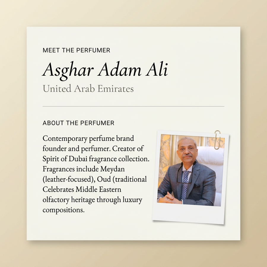 Asghar Adam Ali perfumer profile