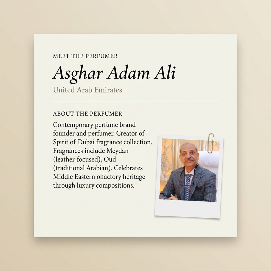 Asghar Adam Ali perfumer profile