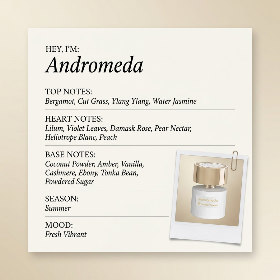 Tiziana Terenzi Andromeda fragrance profile card