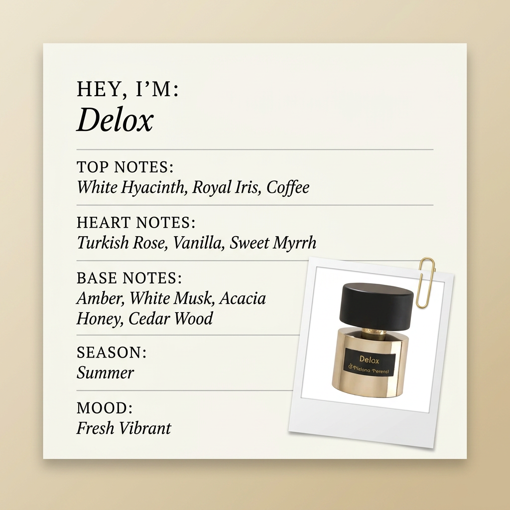 Tiziana Terenzi Delox fragrance profile card
