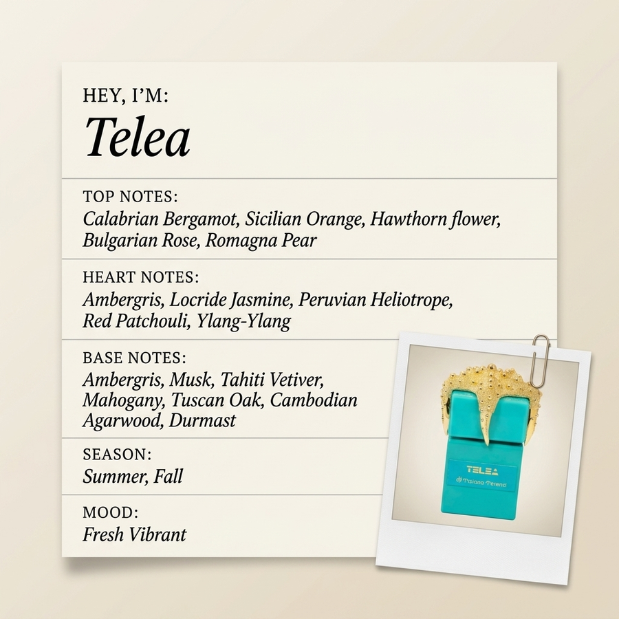 Tiziana Terenzi Telea fragrance profile card