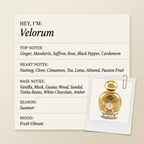Tiziana Terenzi Velorum fragrance profile card