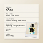 Vertus Chaos fragrance profile card