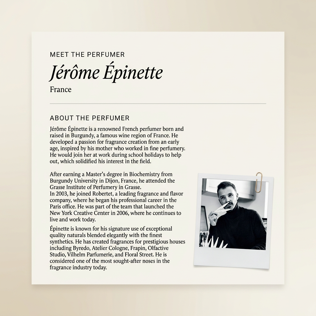 Jérôme Épinette perfumer profile