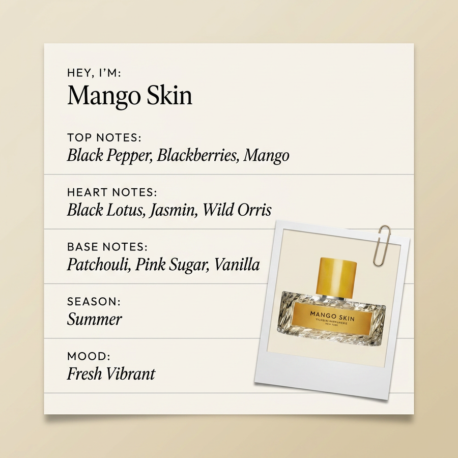 Vilhelm Parfumerie Mango Skin fragrance profile card