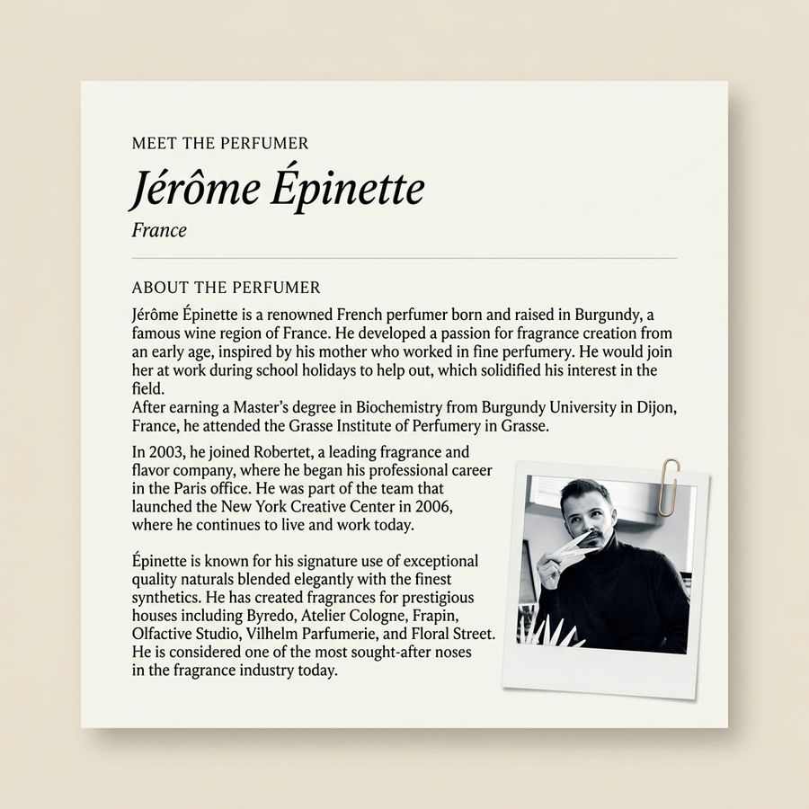 Jérôme Épinette perfumer profile