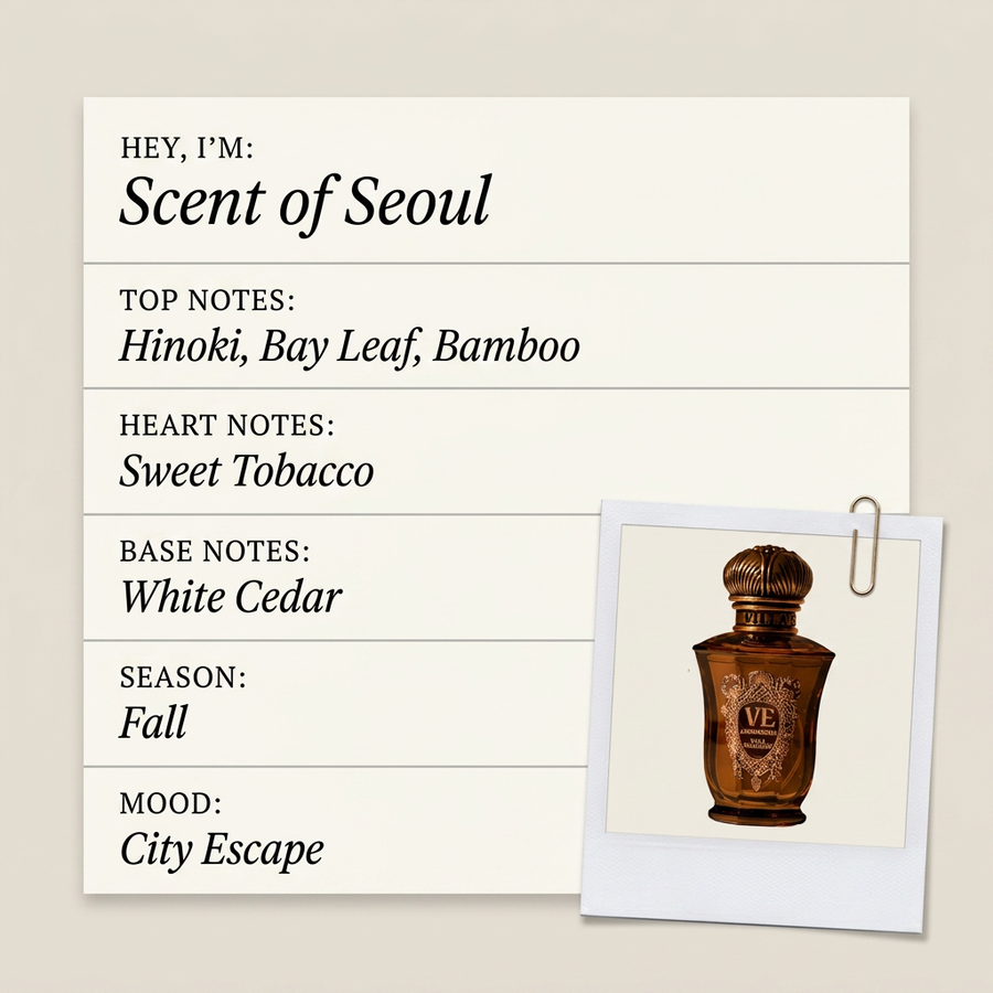 Villa Erbatium Scent of Seoul fragrance profile card