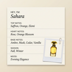WIDIAN Sahara fragrance profile card